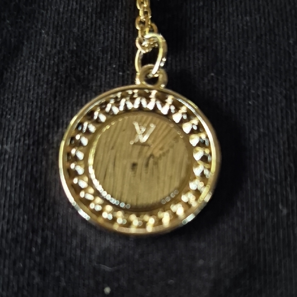 Authentic Louis Vuitton Gold and Cream Charm With Upcycled Chain #41 - Picture 2 of 4